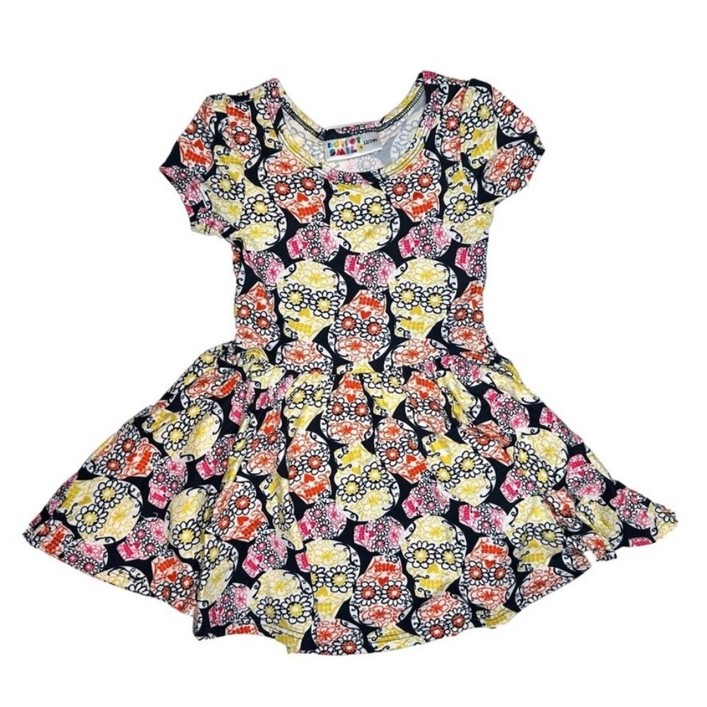 Dot Dot Smile Toddler Girl Dress Size 12-24 Months, Day of the Dead Sugar Skull